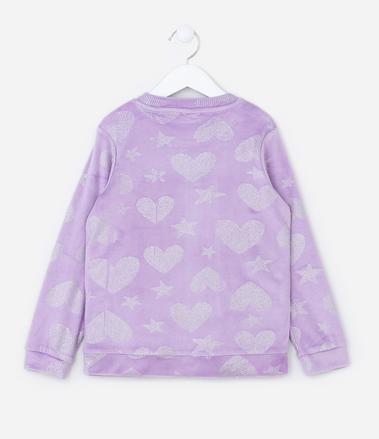 Pijama Longo Infantil Quentinho com Brilhos - Tam 2 a 14 Anos Lilás 6