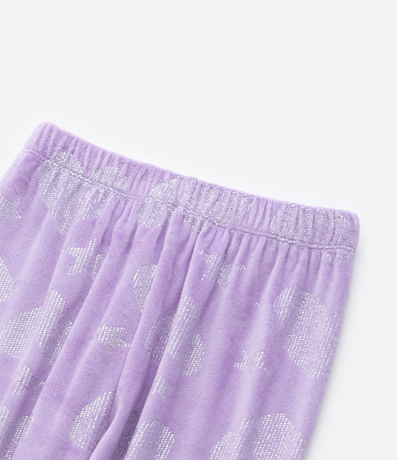 Pijama Longo Infantil Quentinho com Brilhos - Tam 2 a 14 Anos Lilás 7