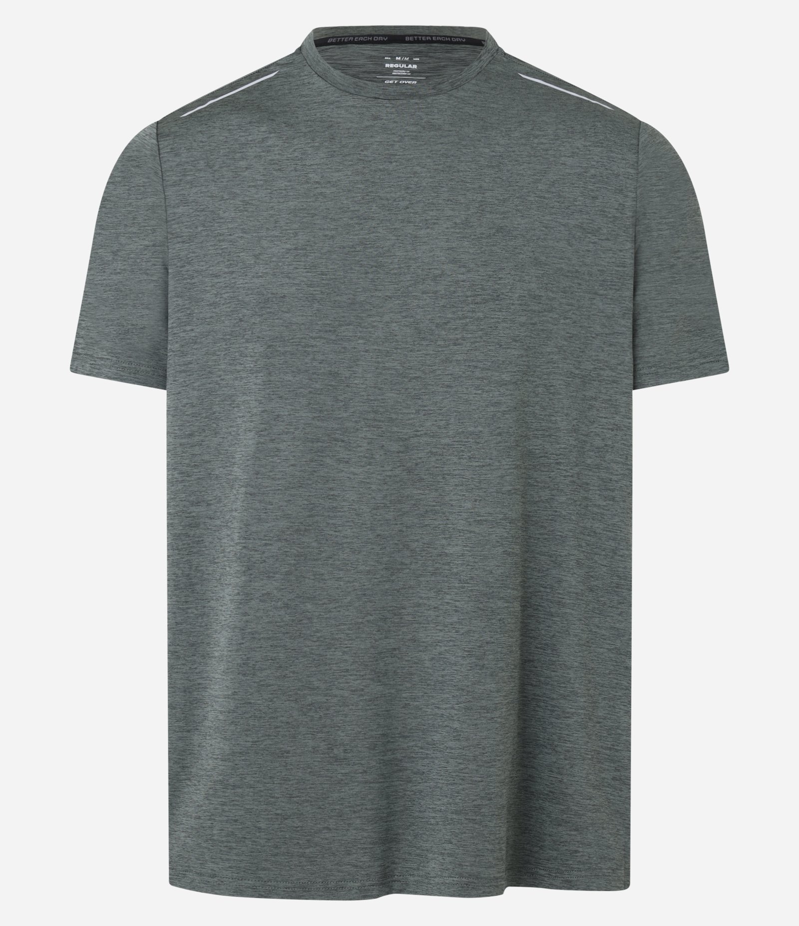 Camiseta Esportiva com Tecnologia Dry e Detalhes Refletivos Verde 5