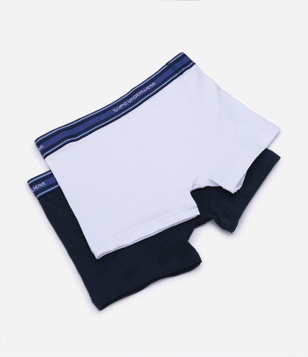 Kit 02 Cueca Boxer Infantil em Algodão com Cós Elástico Lupo - Tam P ao GG