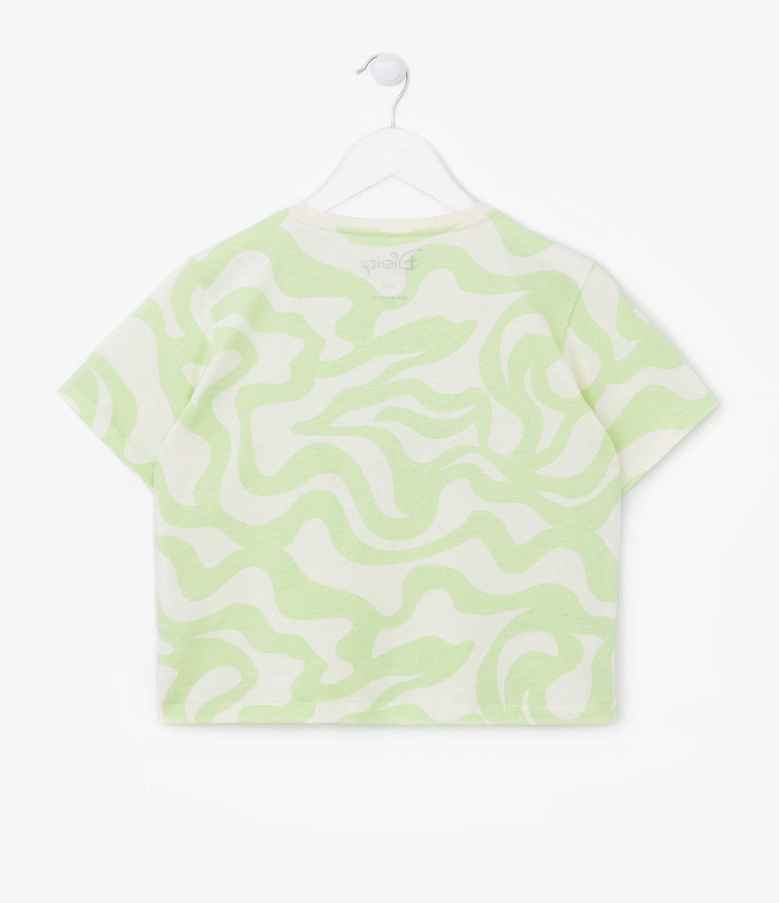 Camiseta Cropped Infantil com Estampa do Stitch - Tam 5 a 14 anos Verde 2