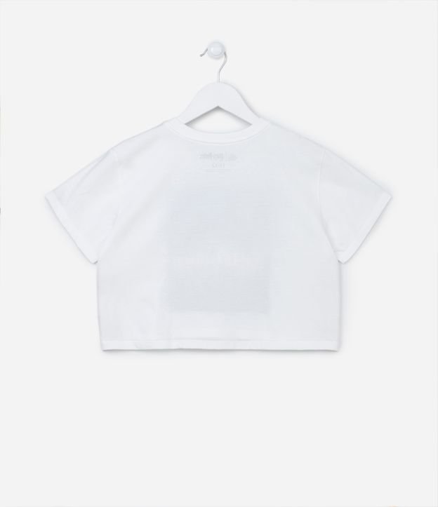 Camiseta Cropped Infantil com Estampa do Harry Potter - Tam 7 a 14 anos Off White 2