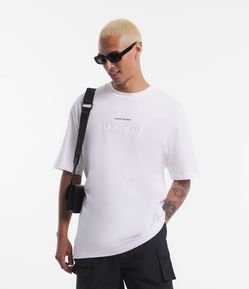 Camiseta Relaxed em Meia Malha com Bordado Blessed