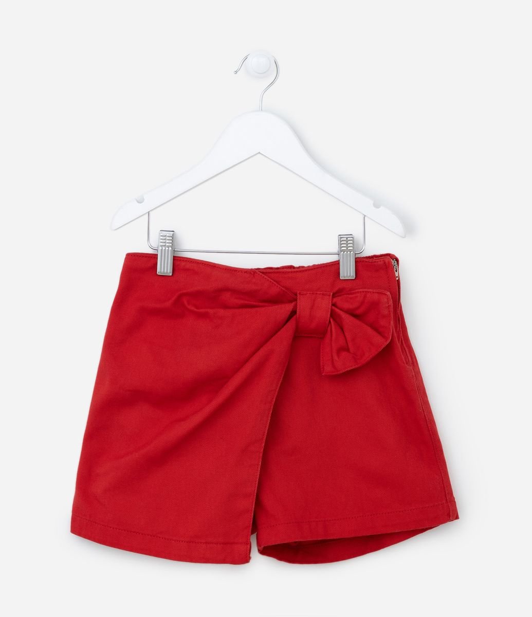 Short pollera rojo hot sale