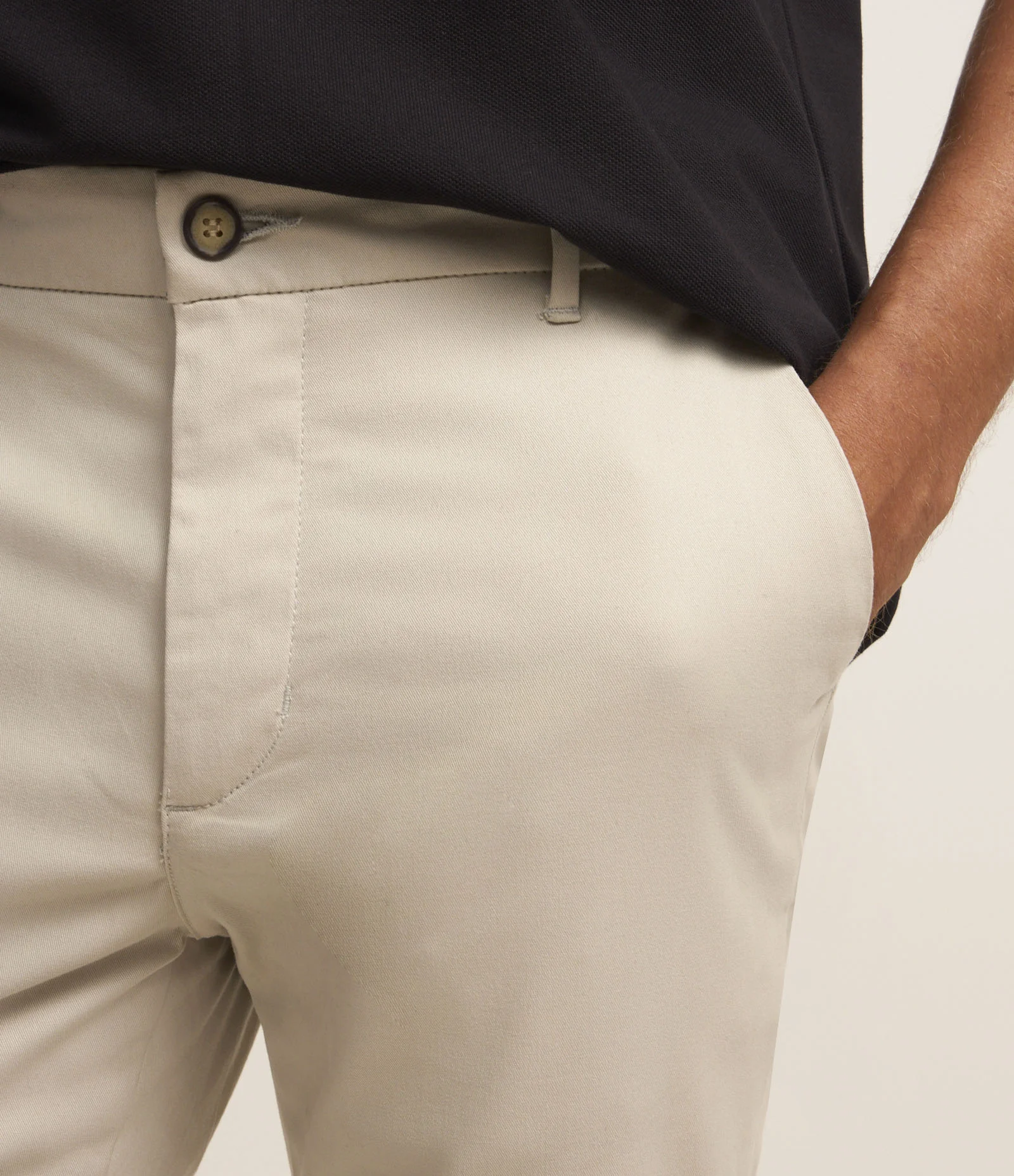 Calça Slim em Sarja com Bolsos Faca Cinza 4