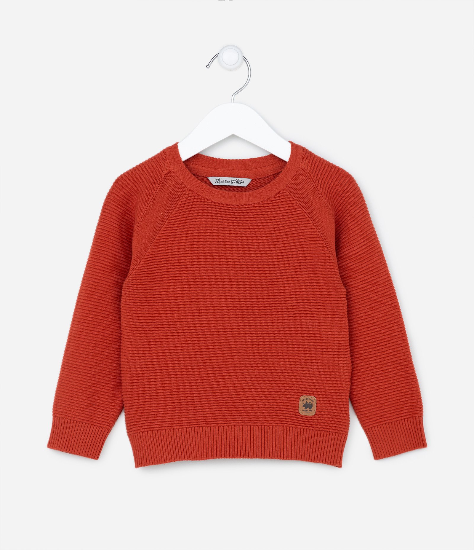 Blusão Infantil com Mangas Raglan - Tam 1 a 4 anos Vermelho 1