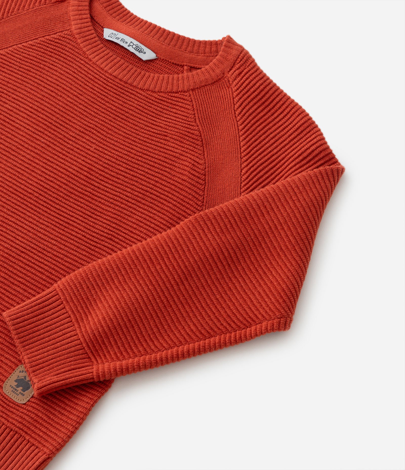 Blusão Infantil com Mangas Raglan - Tam 1 a 4 anos Vermelho 4