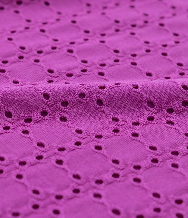 Vestido Infantil em Laise com Manga Bufante e Babadinho - Tam 5 a 14 Anos Rosa 3