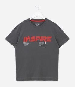 Camiseta Infantil com Estampa Localizada Inspire - Tam 5 a 14 anos