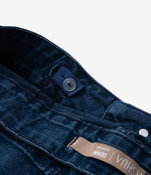 Calça Skinny em Jeans Sem Costura Lateral Curve & Plus Size Azul 8