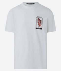 Camiseta Slim em Meia Malha com Estampa Tarot The Lovers