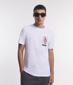 Camiseta Slim em Meia Malha com Estampa Tarot The Lovers