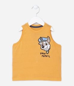 Regata Infantil Texturizada Estampa Chase Patrulha Canina - Tam 2 a 5 Anos