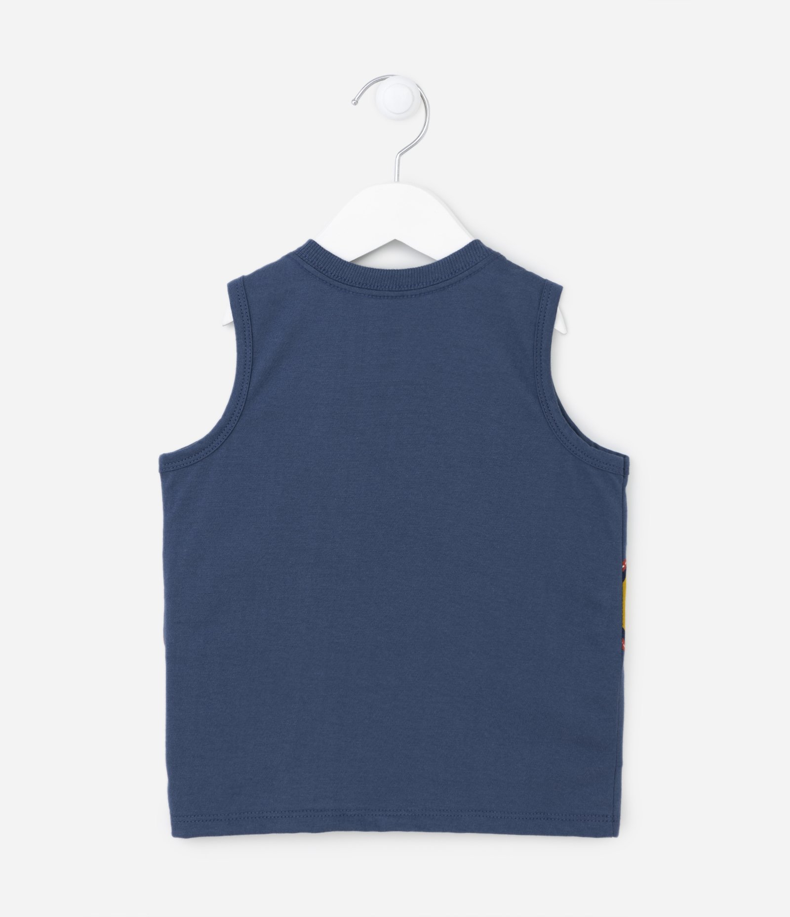 Regata Infantil com Estampa do Mickey e Bolsinho - Tam 1 a 5 Anos Azul 2