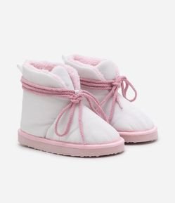 Pantufa Botinha Infantil com Amarração - Tam 29/30 ao 37/38