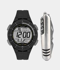 Kit Relógio Mormaii Masculino Digital com Pulseira em Silicone e Caixa em Policarbonato MO3620AA K8Y