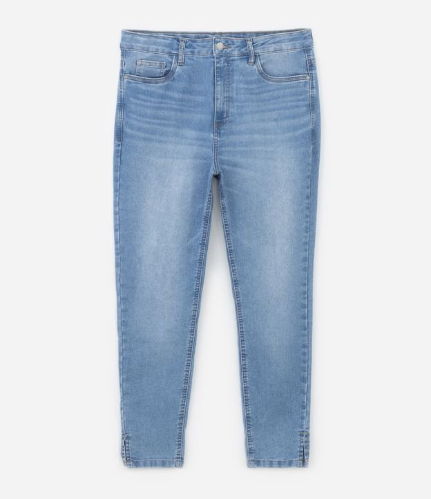 Calça Skinny Jeans com Fenda Curve & Plus Size Azul 6