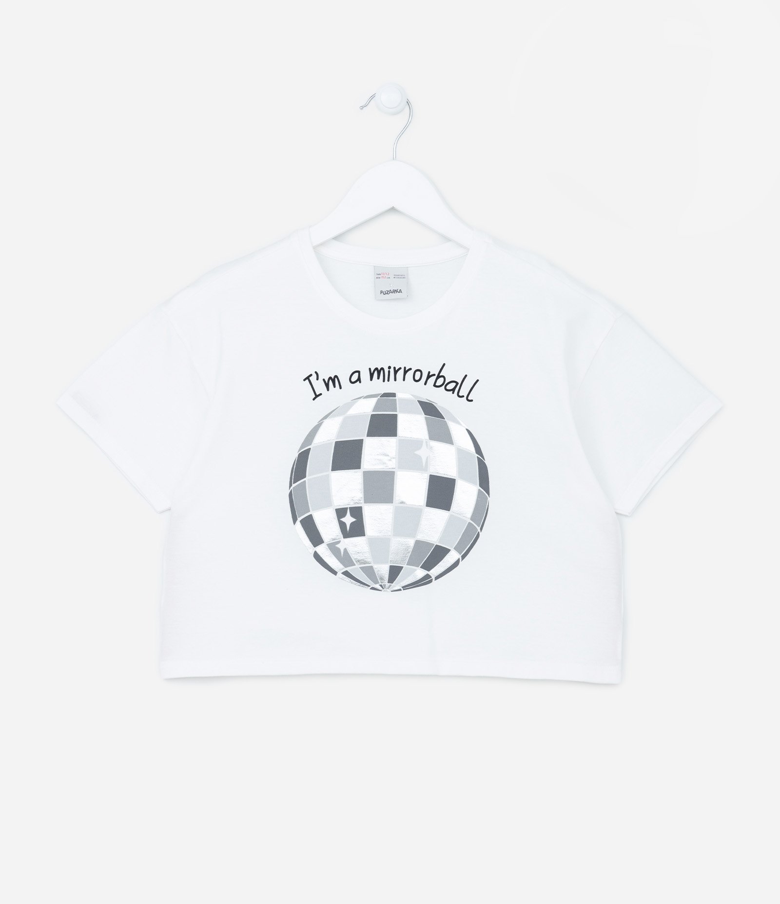Blusa Infantil com Estampa Globo de Festa - Tam 5 a 14 Anos Branco 1