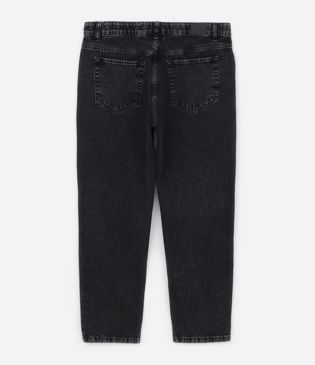 Calça Reta em Jeans com Cintura Média e Tachinhas Curve & Plus Size Preto 7