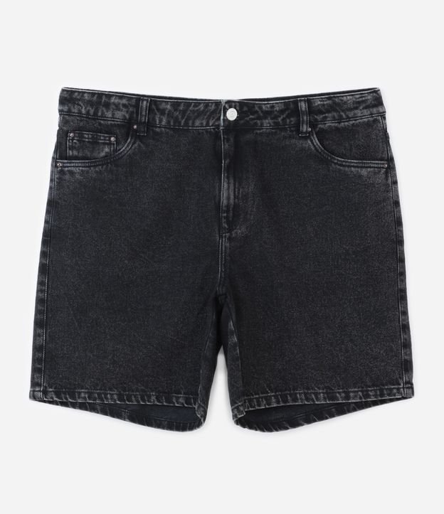 Bermuda em Jeans com Bolsos Curve & Plus Size Preto 6