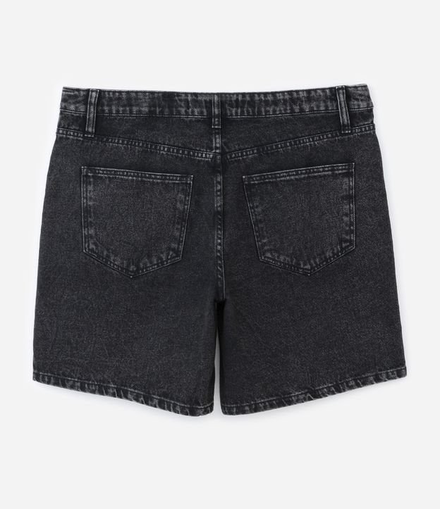 Bermuda em Jeans com Bolsos Curve & Plus Size Preto 7
