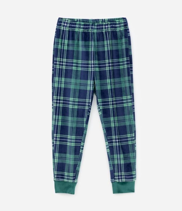 Pijama Longo Infantil em Plush com Patch - Tam 3 a 10 anos Verde 8