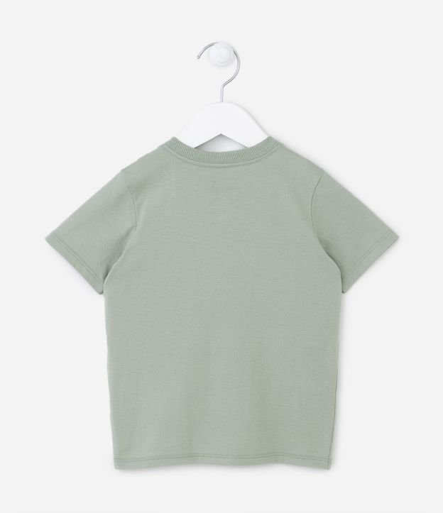 Camiseta Infantil com Estampado de Folhagens - Tam 1 a 5 anos Verde 2