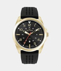 Kit Relógio Technos Analógico com Pulseira em Silicone e Caixa em Metal 2115TVK K2P