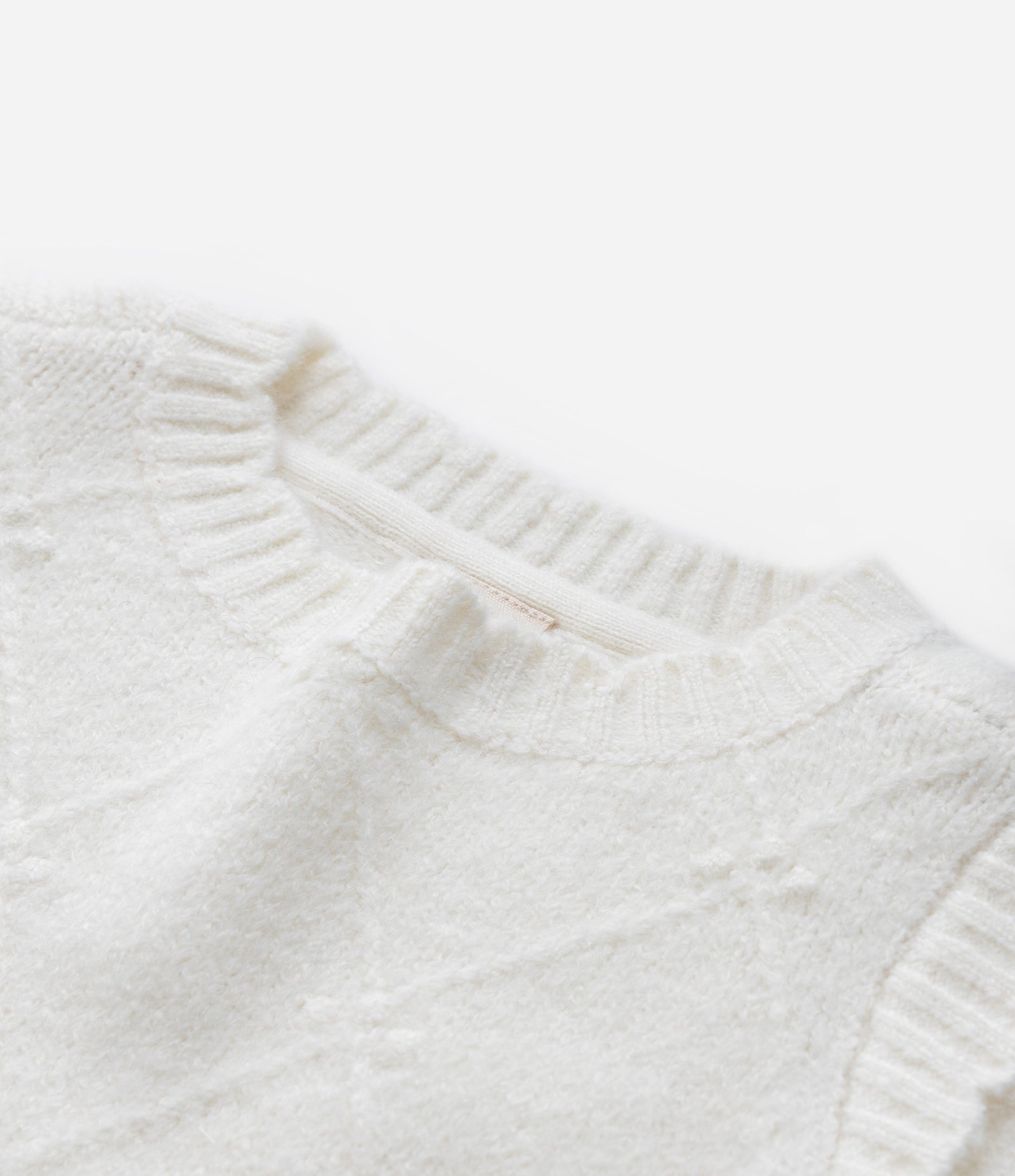 Suéter Infantil com Babadinho e Textura - Tam 0 a 18 meses Branco 4