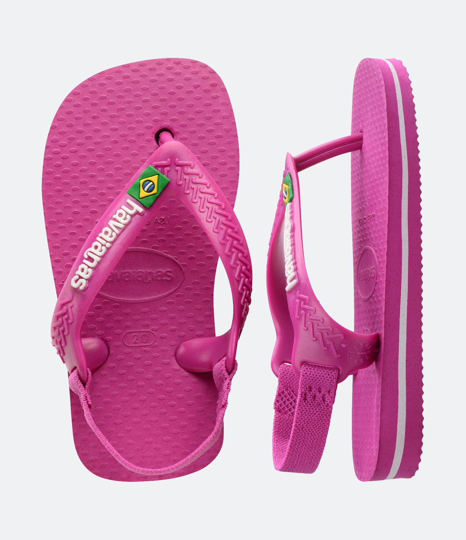 Chinelo Infantil com Elástico no Calcanhar - Tam 17/18 ao 23/24 Rosa 5