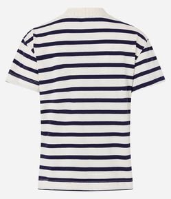 Blusa em Algodão Listrado com Bolso