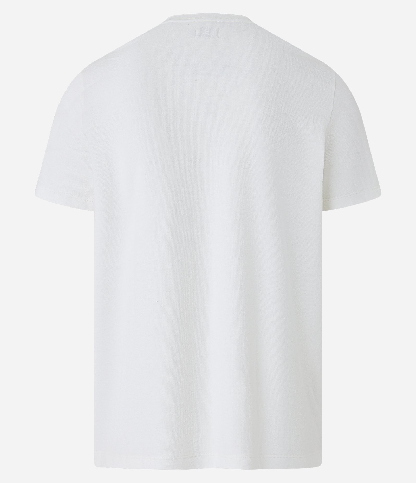 Camiseta Regular Texturizada com Bolso e Costura Contrastante Bege 8