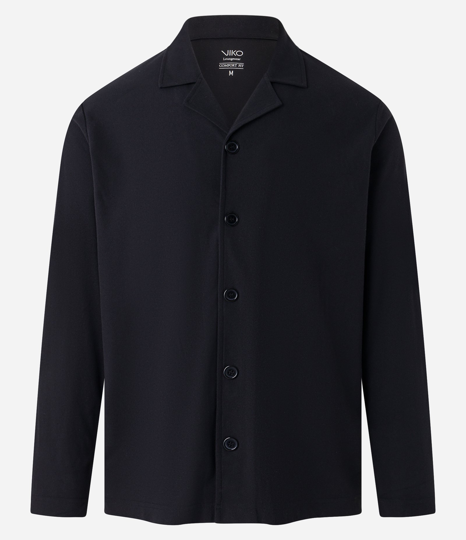 Camisa de Pijama em Fleece com Abotoamento Frontal Preto 5