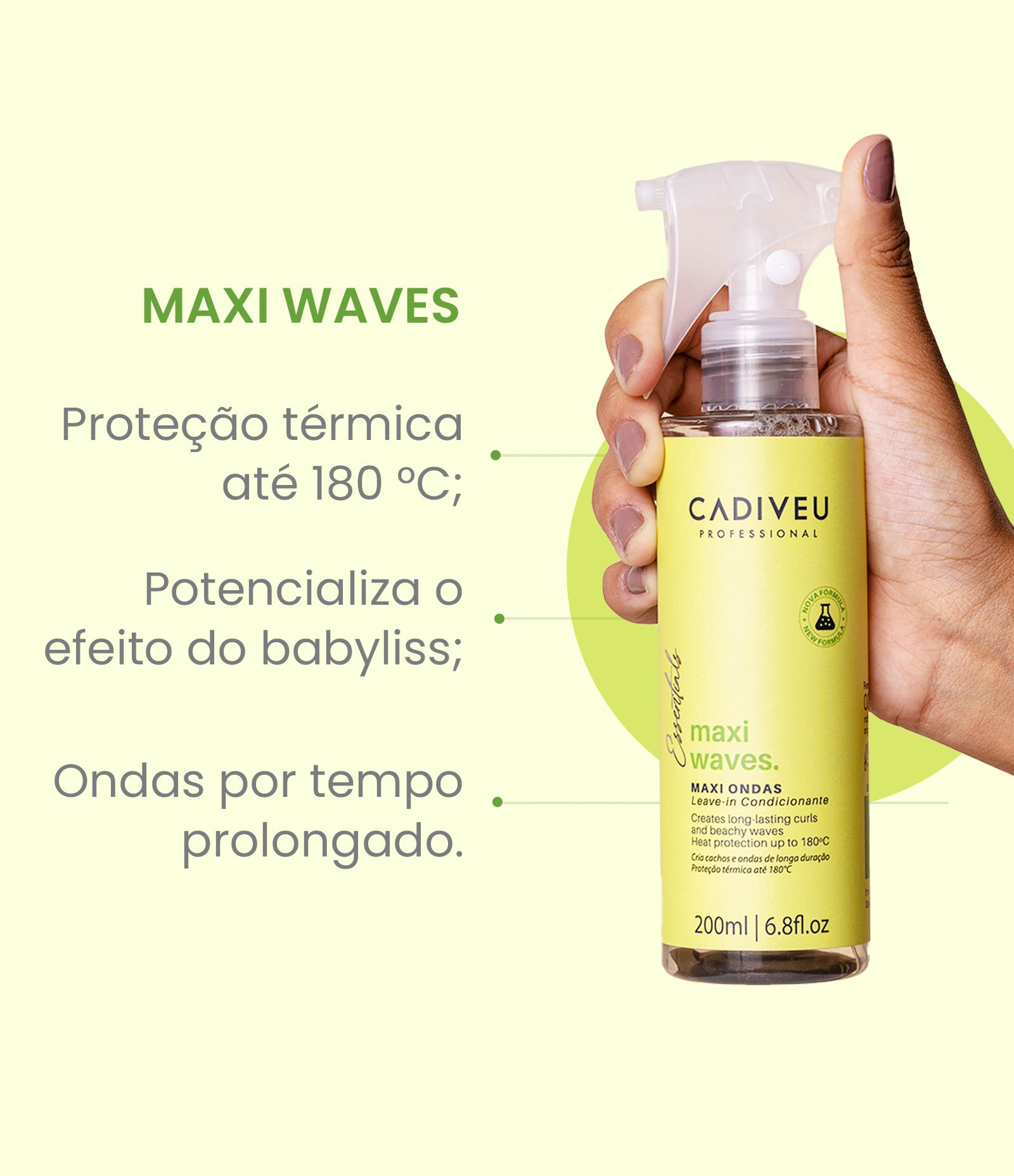Fluido Modelador Condicionante Capilar Maxi Ondas Cadiveu 200ml 5