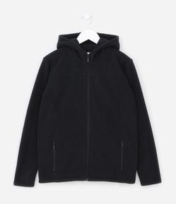 Jaqueta Infantil em Fleece com Capuz - Tam 5 a 14 Anos