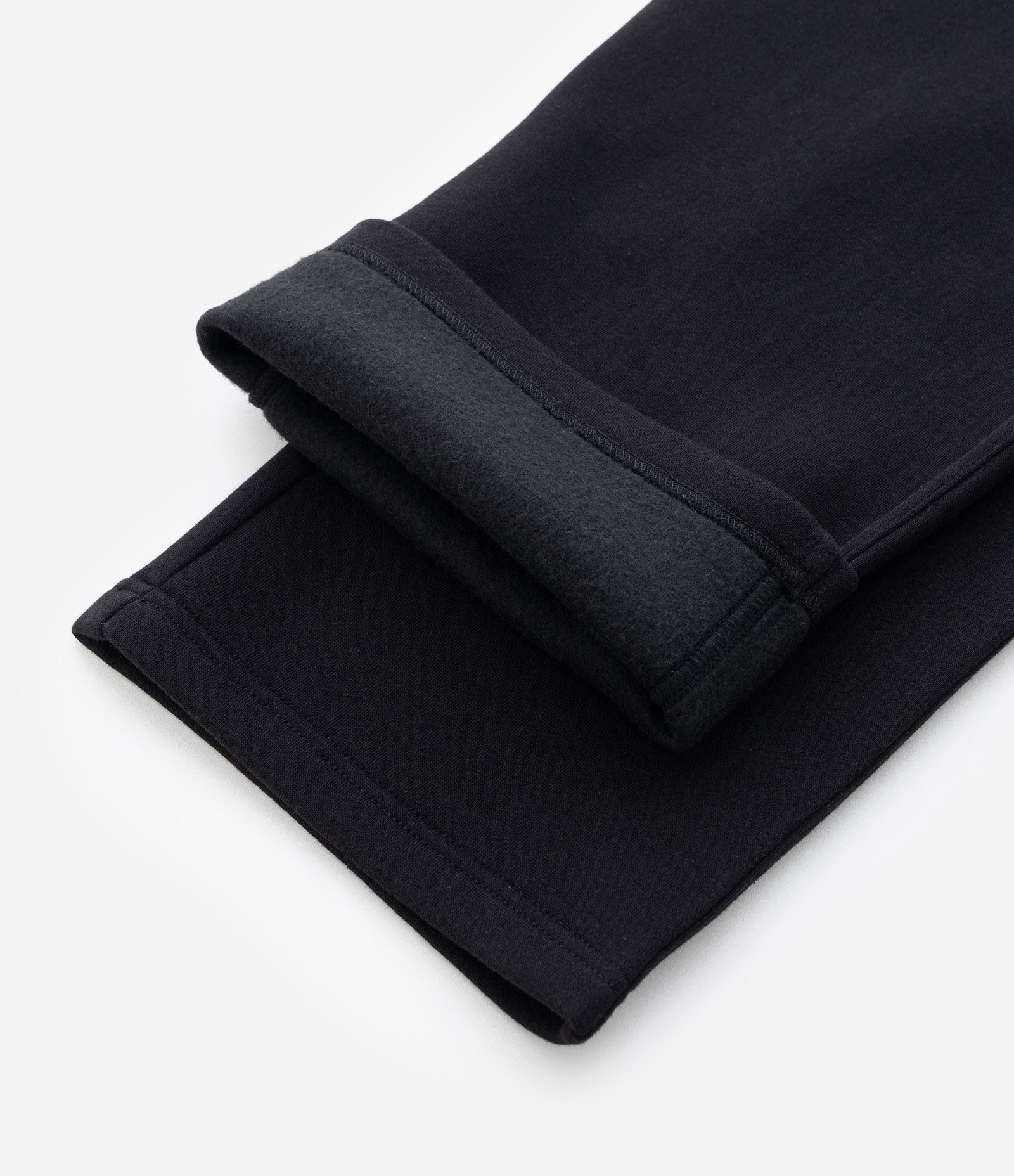 Calça Reta em Moletom com Bolsos e Amarração no Cós Preto 10