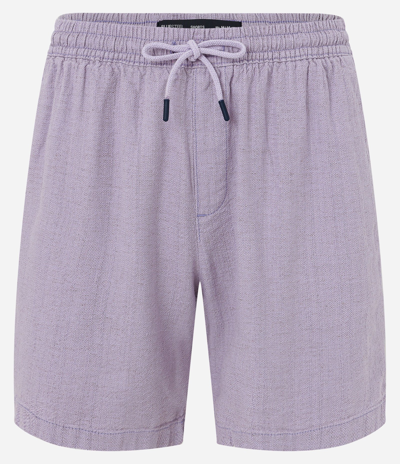 Bermuda Regular em Sarja com Cós Elástico e Textura Lilás 1