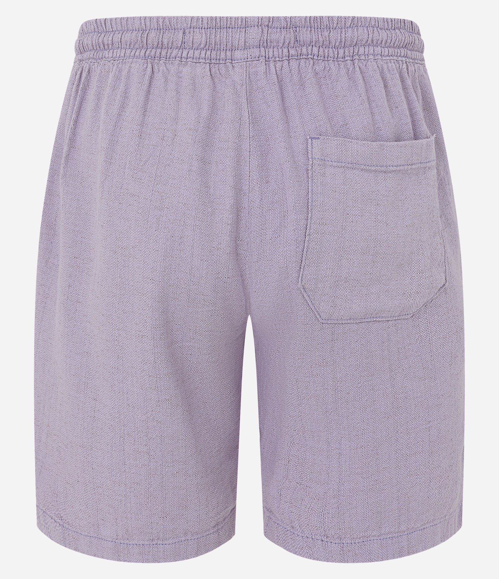 Bermuda Regular em Sarja com Cós Elástico e Textura Lilás 2