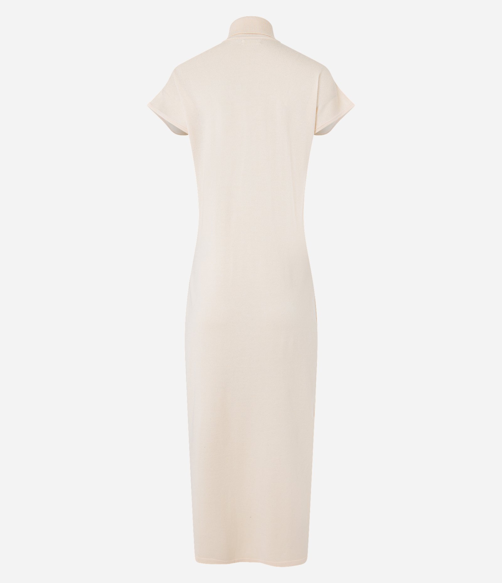 Vestido Midi em Tricô com Gola Alta e Manga Curta Sem Cava 7