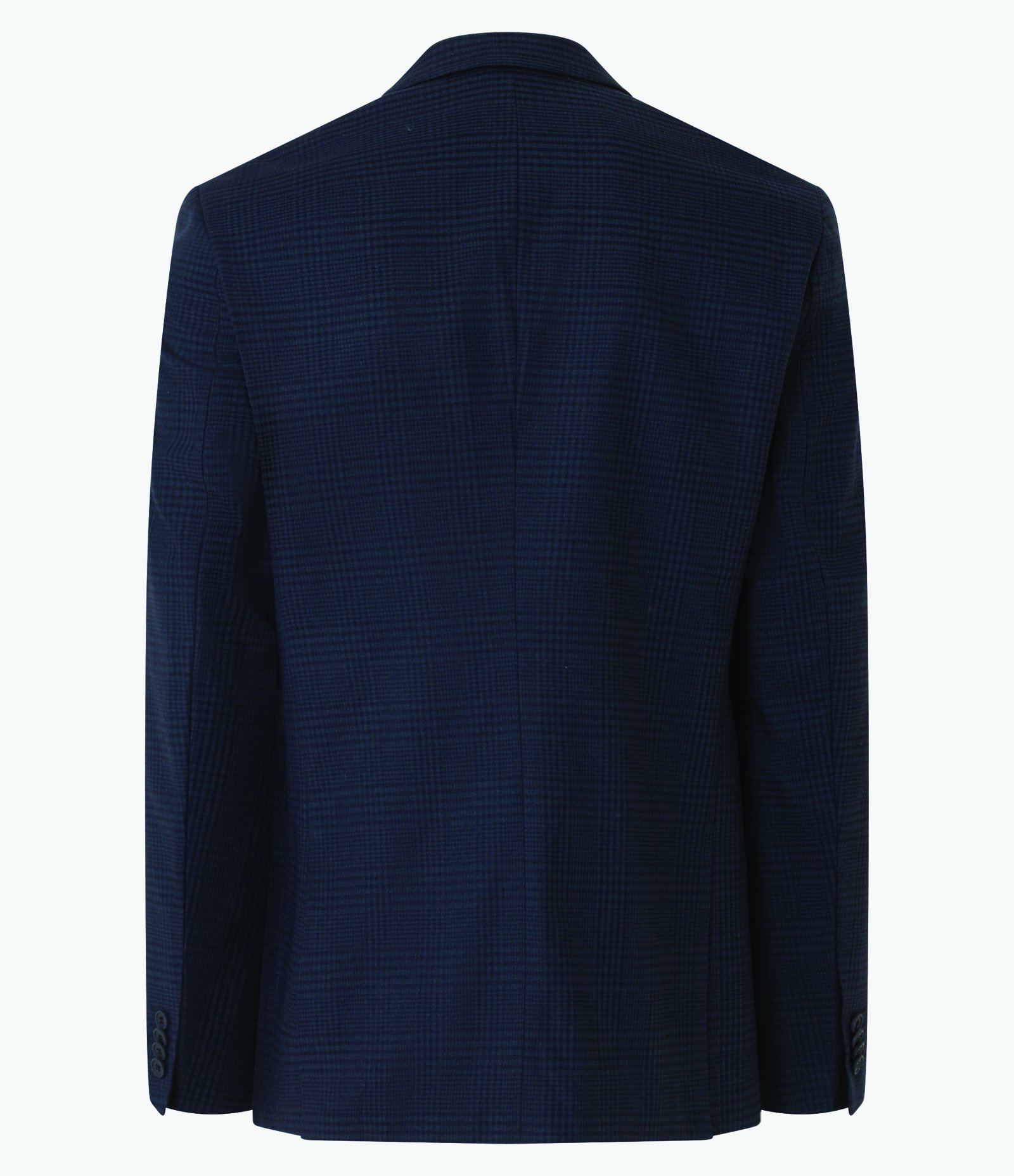 Paletó em Microfibra Xadrez com Lapelas Preto 8