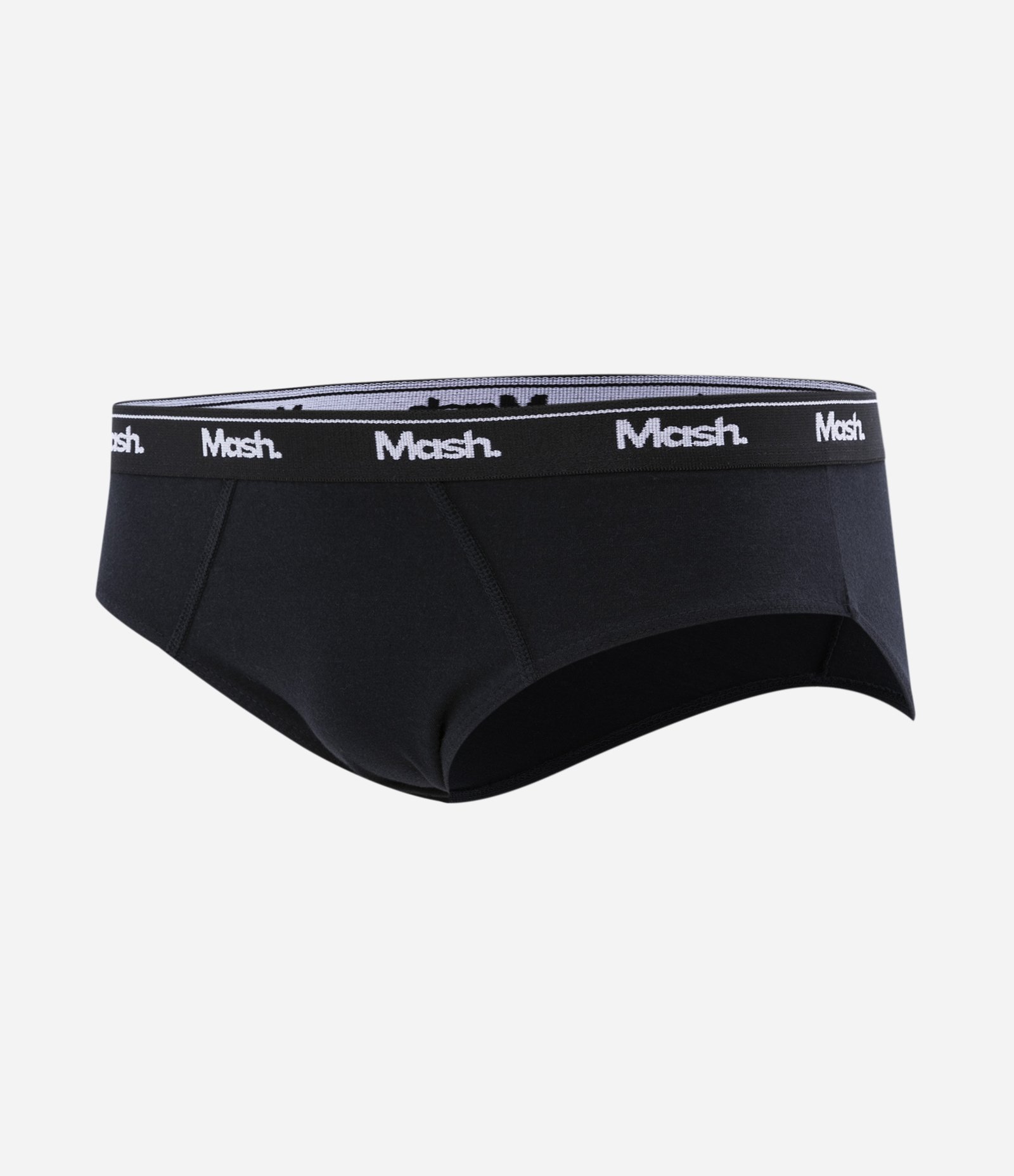 Kit 03 Cuecas Slip em Meia Malha com Cós Elástico Mash Preto/ Cinza 3