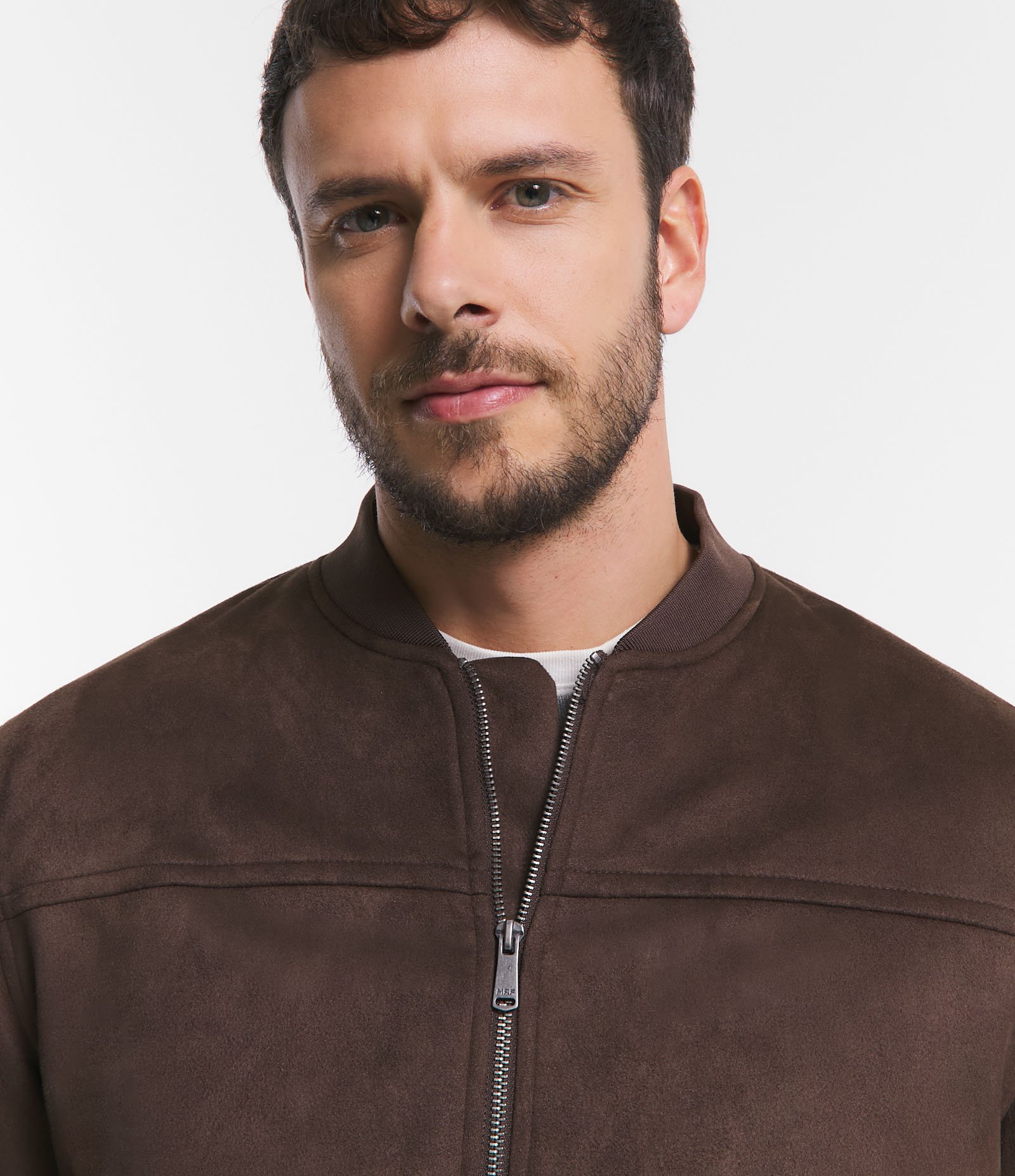 Jaqueta Bomber com Zíper e Bolsos Marrom 6