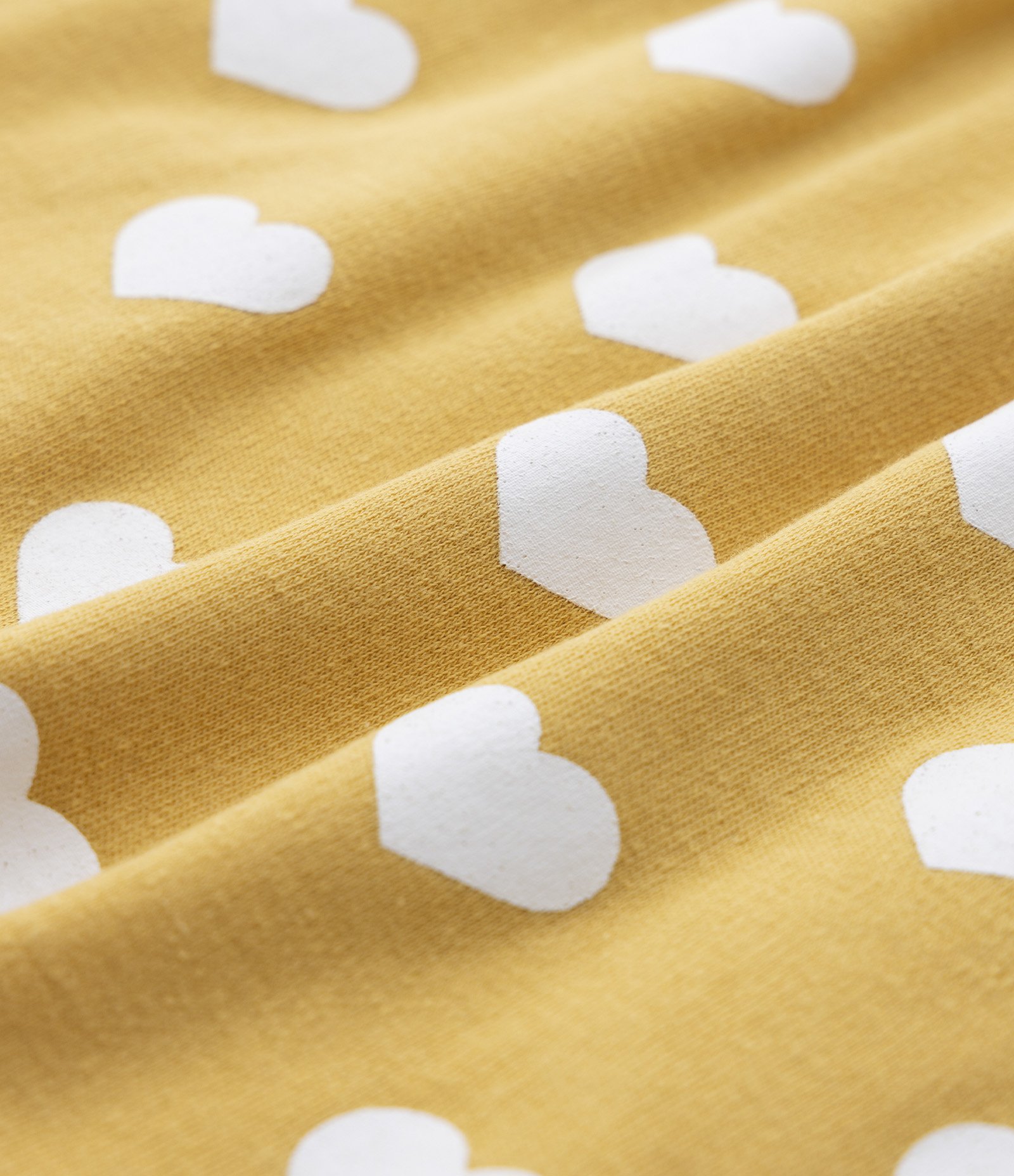 Conjunto Infantil em Algodão com Estampa de Corações - Tam  0 a 18 meses Amarelo 7