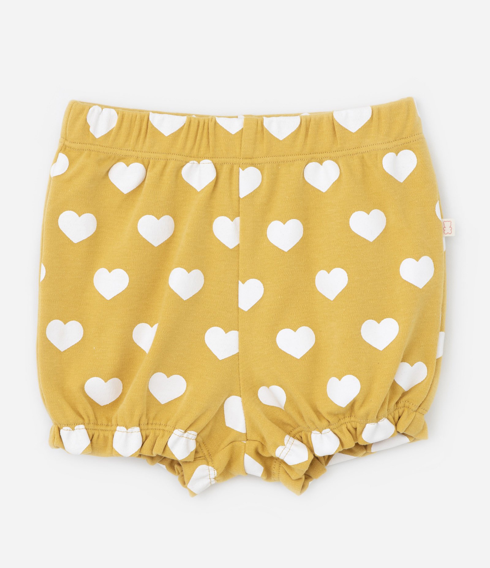 Conjunto Infantil em Algodão com Estampa de Corações - Tam  0 a 18 meses Amarelo 8