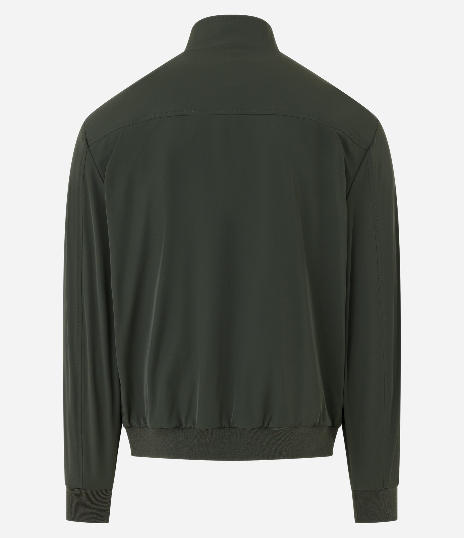 Jaqueta Bomber em Poliamida com Gola Alta e Zíper nos Bolso Verde 7