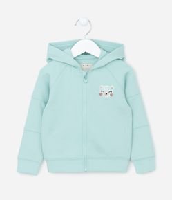 Jaqueta Infantil em Moletom com Bordadinho - Tam 1 A 5 Anos