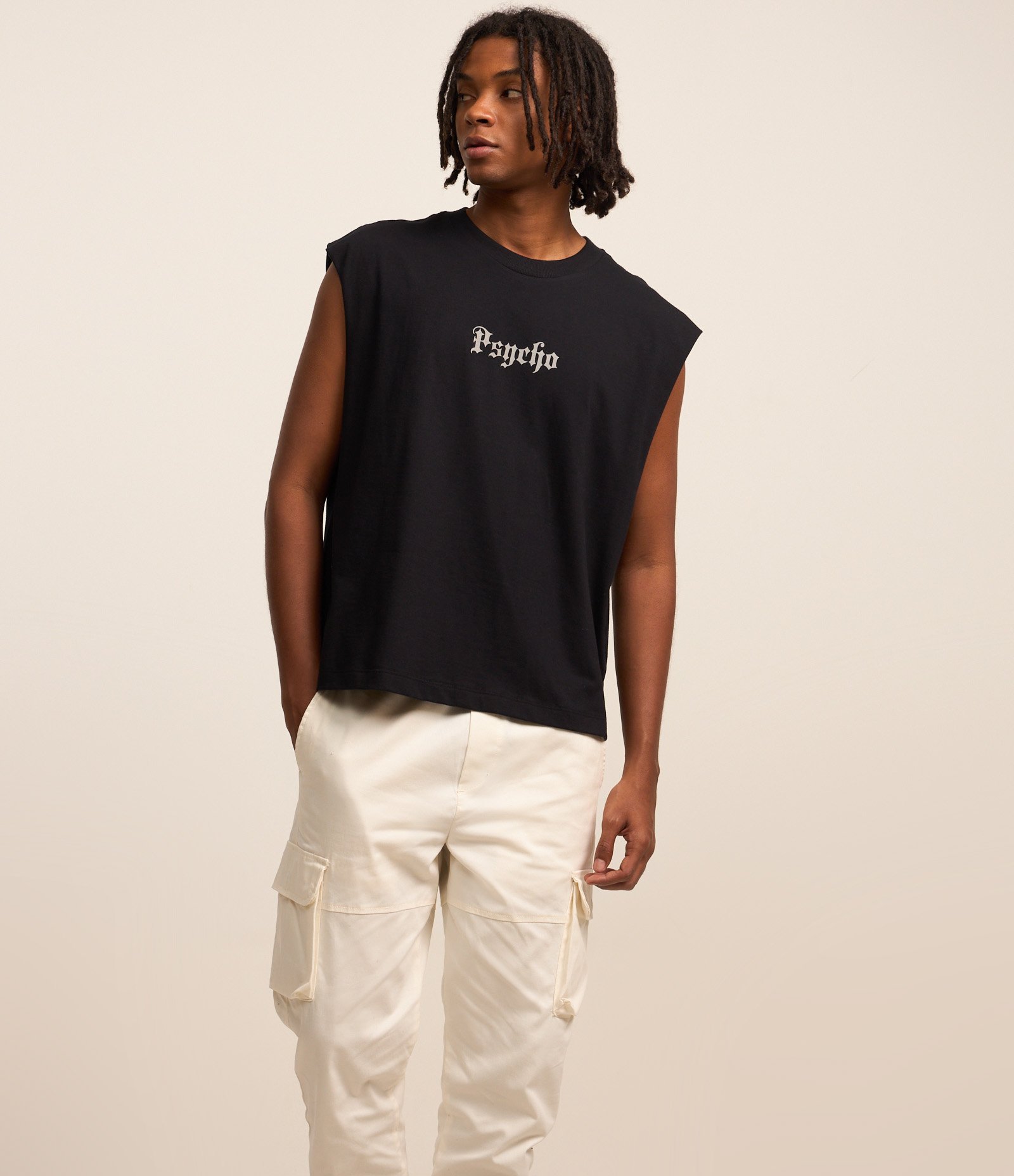 Calça Jogger Cargo em Sarja com Cós Elástico e Barra Ajustada Branco 2