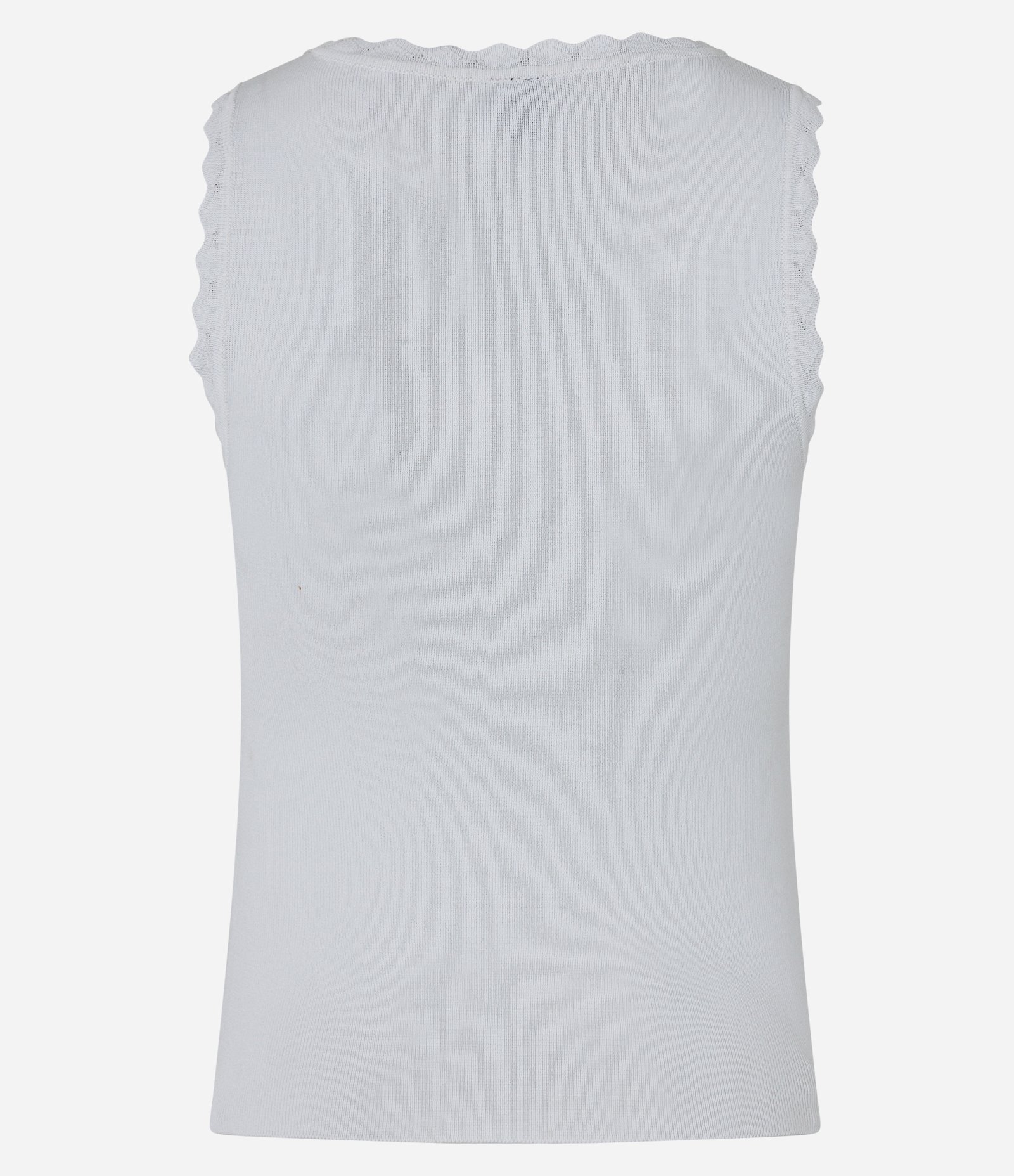 Blusa Regata em Tricô com Ondinhas Branco 7