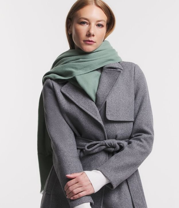 Cachecol Básico com Mini Franjas