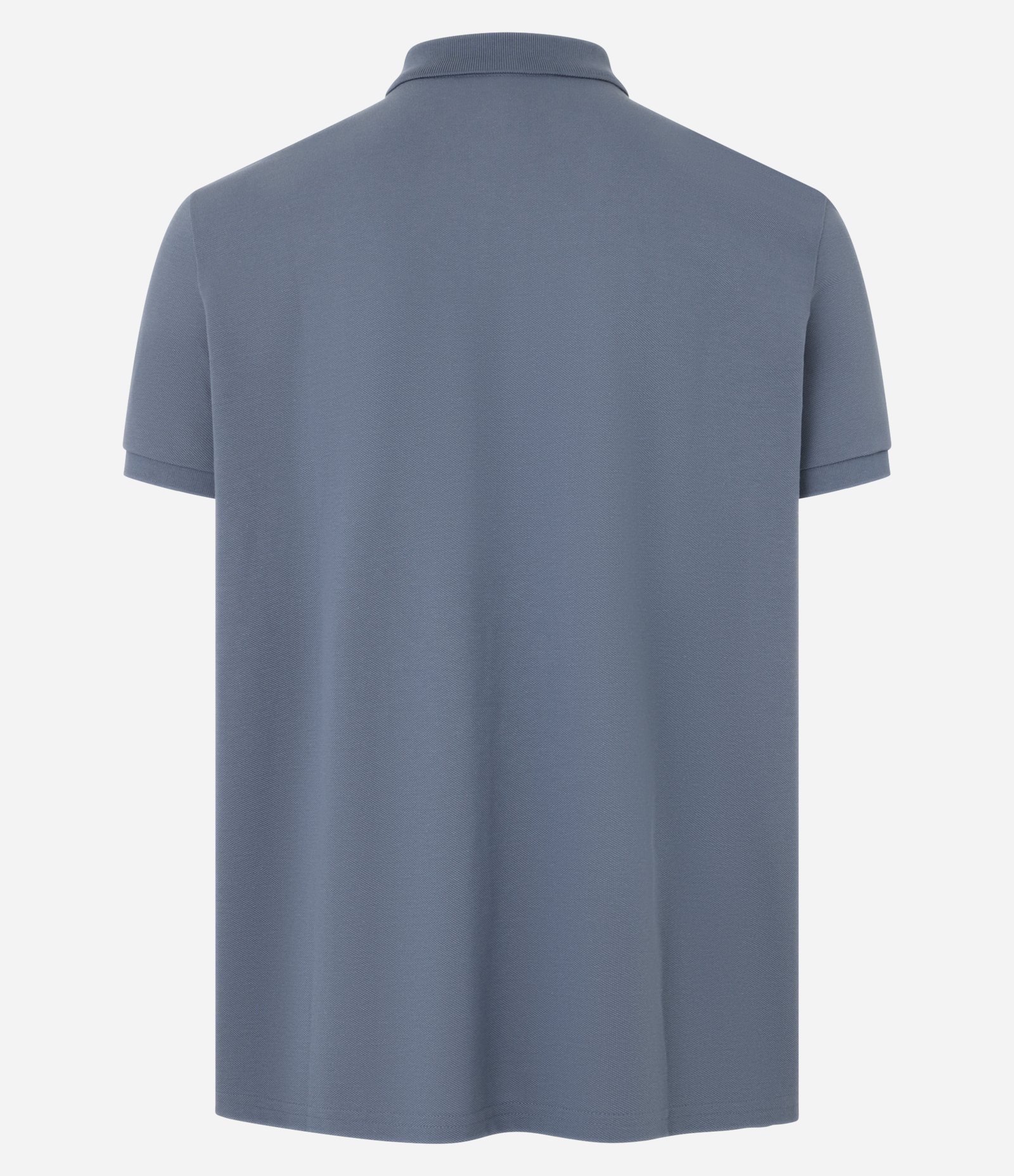 Camisa Polo Comfort em Algodão Peruano Azul Médio 6